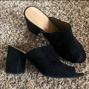 A New Day block mules - black size 10 heels